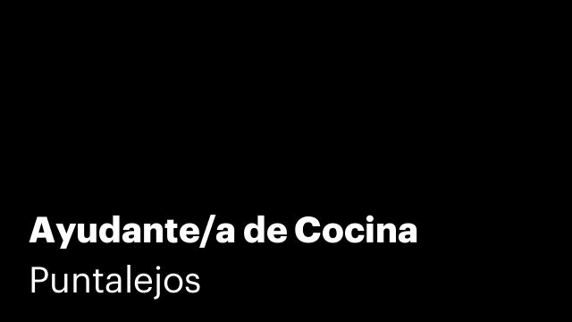Ayudante/a de Cocina