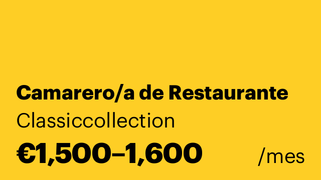 Camarero/a de Restaurante