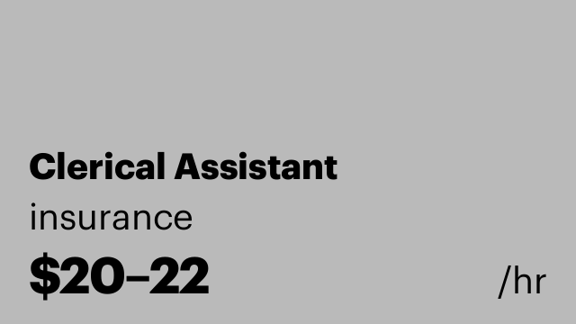 Clerical Assistant