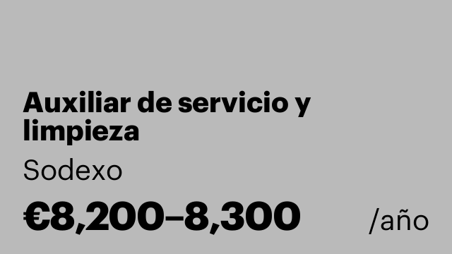 Auxiliar de servicio y limpieza