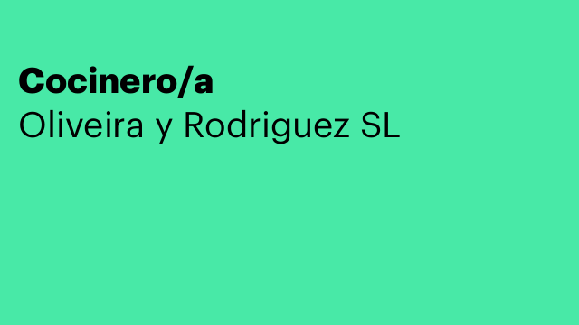Cocinero/a
