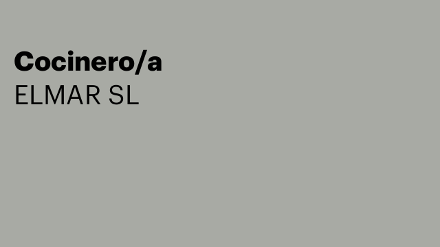 Cocinero/a