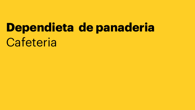 Dependieta  de panaderia