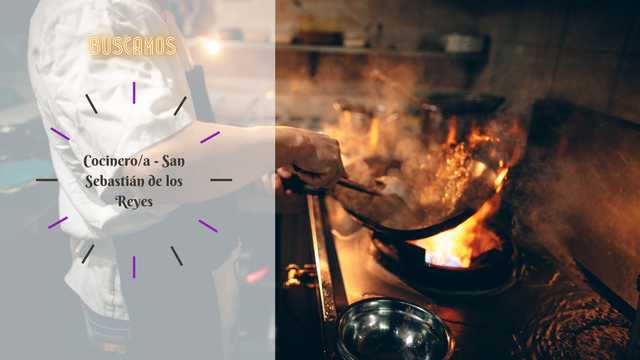 Cocinero / a (FP) Restaurante en San Sebastián de los Reyes