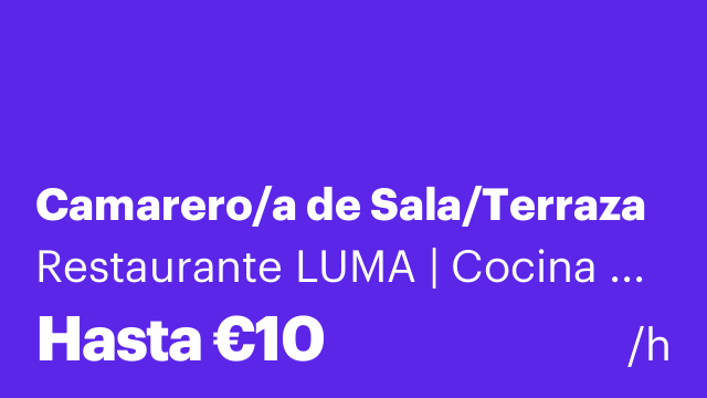 Camarero/a de Sala/Terraza