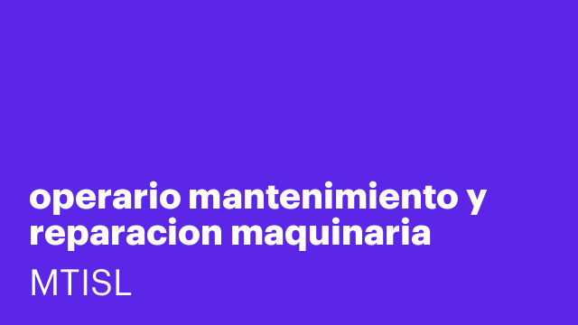 operario mantenimiento y reparacion maquinaria talleres automocion