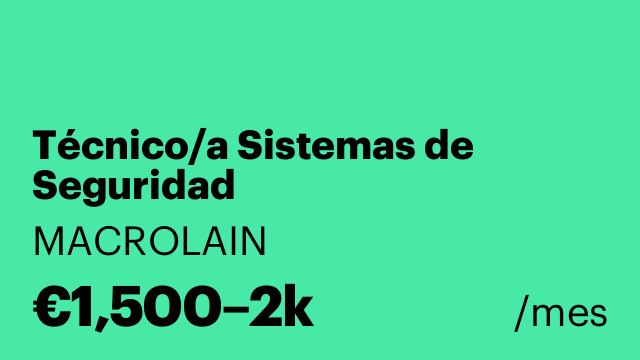 Técnico/a Sistemas de Seguridad