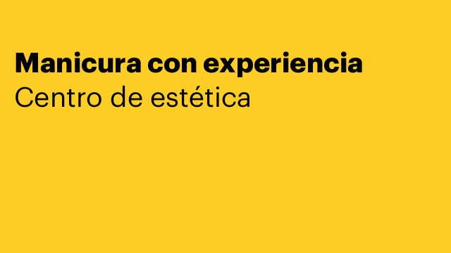 Manicura con experiencia