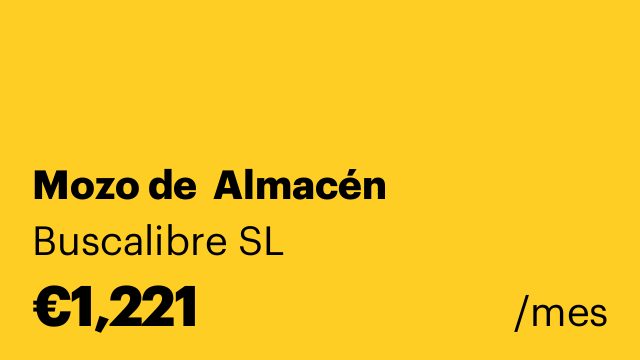 Mozo de  Almacén