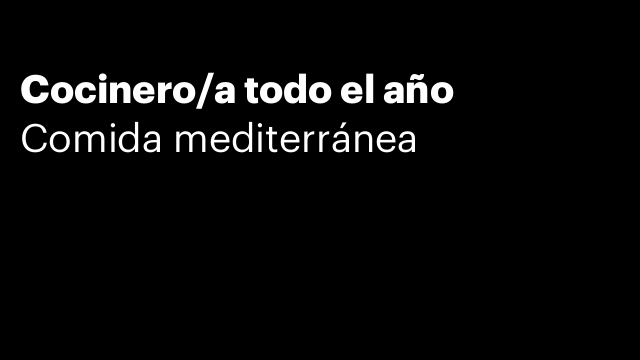 Cocinero/a todo el año
