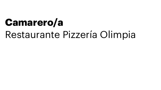 Camarero/a