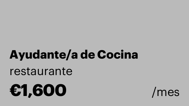 Ayudante/a de Cocina
