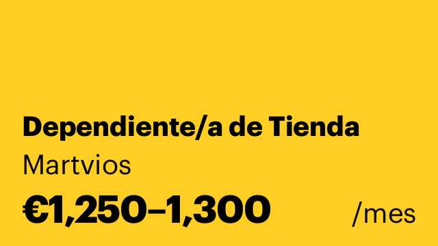 Dependiente/a de Tienda