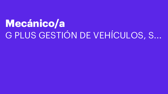 Mecánico/a