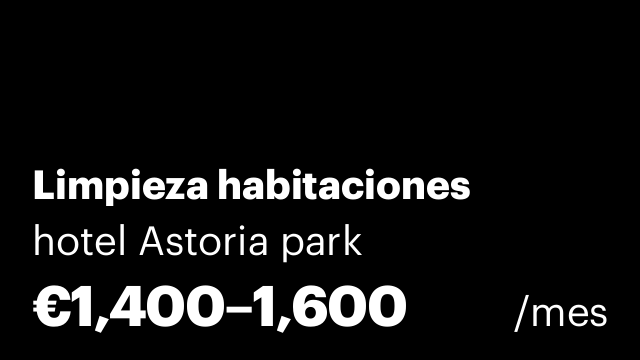 Limpieza habitaciones