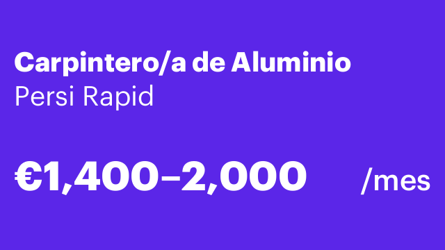 Carpintero/a de Aluminio
