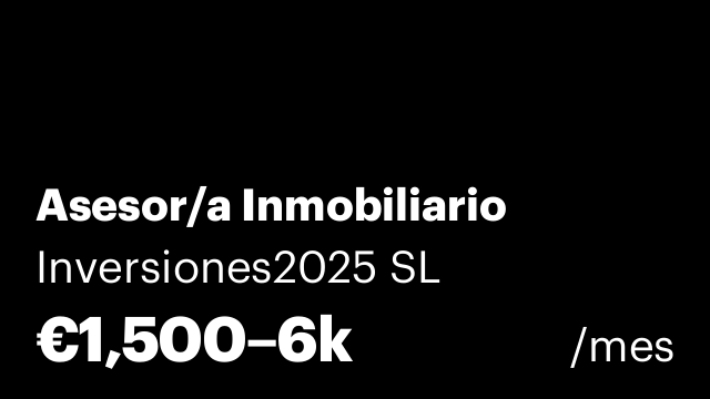 Asesor/a Inmobiliario