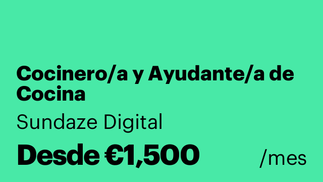 Cocinero/a y Ayudante/a de Cocina