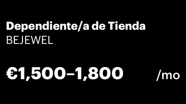 Dependiente/a de Tienda