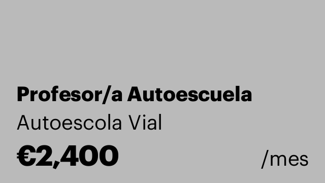 Profesor/a Autoescuela