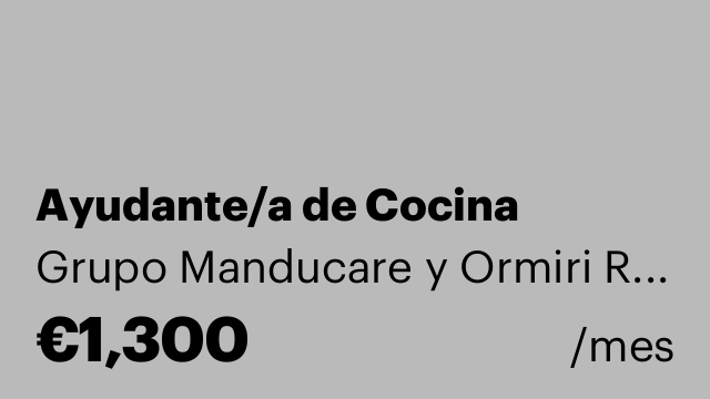 Ayudante/a de Cocina