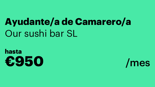 Ayudante/a de Camarero/a