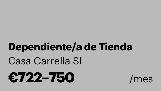 Dependiente/a de Tienda