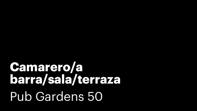 Camarero/a barra/sala/terraza