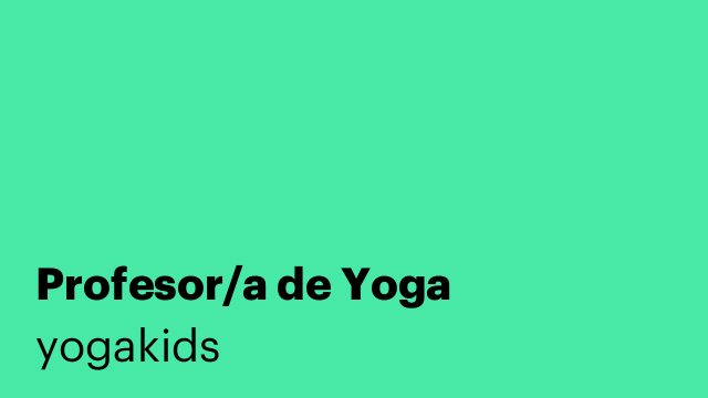 Profesor/a de Yoga
