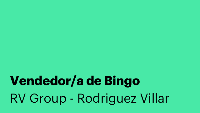 Vendedor/a de Bingo