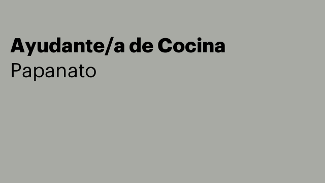 Ayudante/a de Cocina