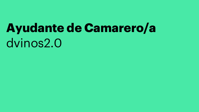 Ayudante de Camarero/a