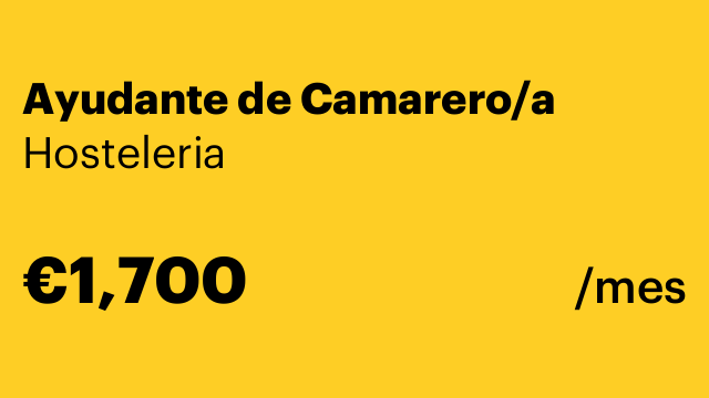 Ayudante de Camarero/a