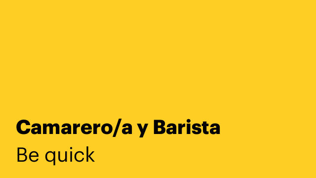 Camarero/a y Barista