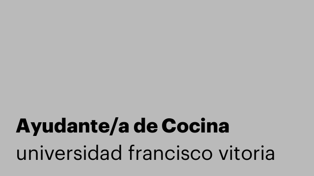 Ayudante/a de Cocina