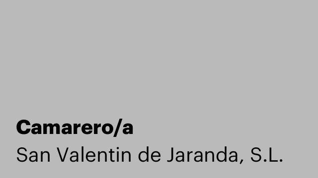 Camarero/a