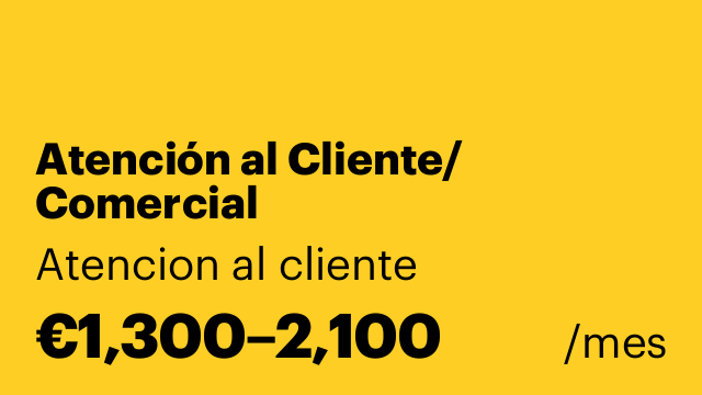 Atención al Cliente/ Comercial