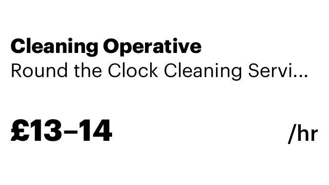 Cleaning Operative