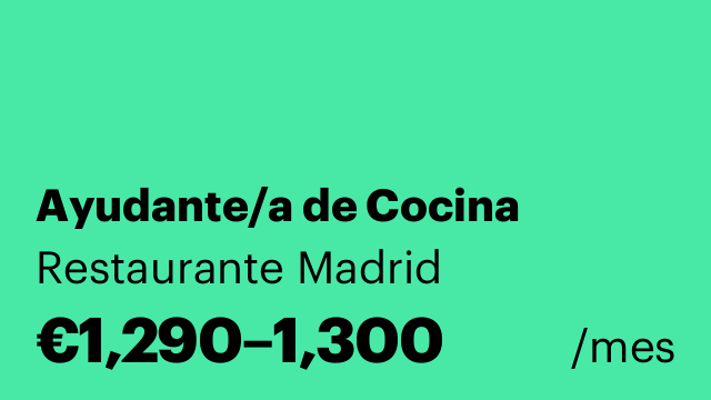 Ayudante/a de Cocina