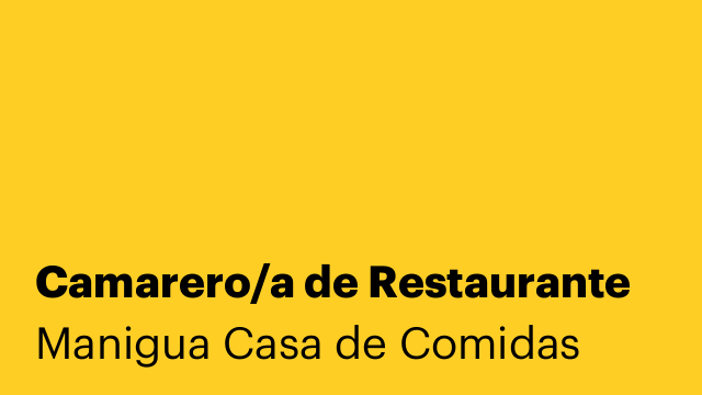 Camarero/a de Restaurante