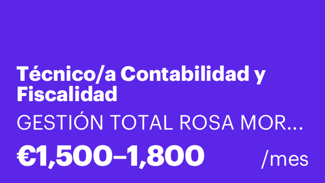 Técnico/a Contabilidad y Fiscalidad