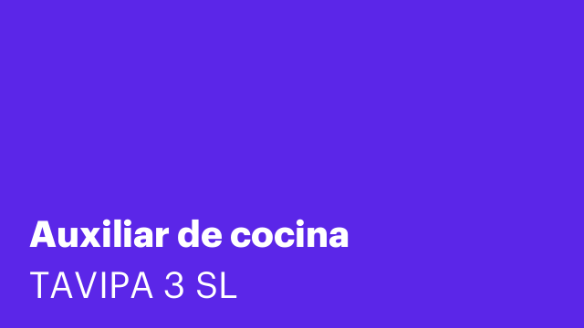Auxiliar de cocina