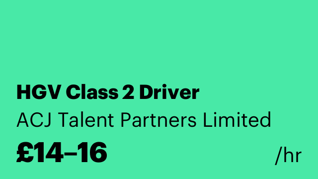 HGV Class 2 Driver