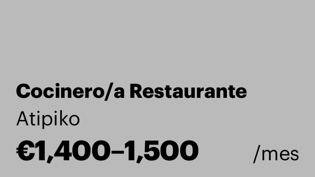 Cocinero/a Restaurante