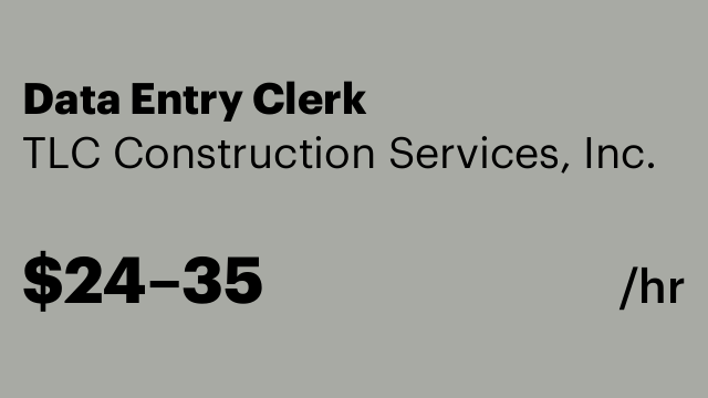 Data Entry Clerk