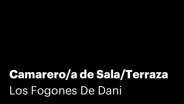 Camarero/a de Sala/Terraza