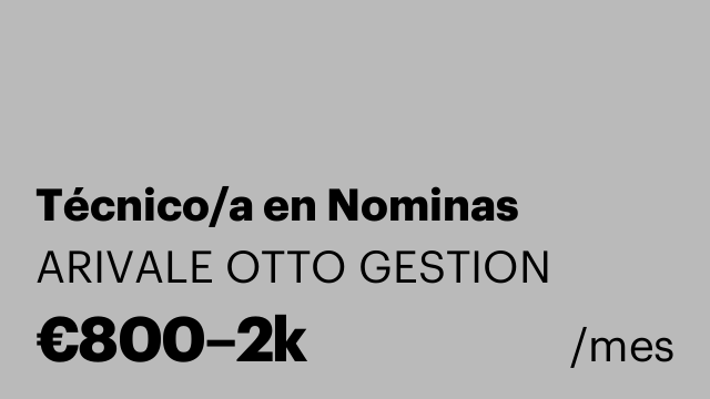 Técnico/a en Nominas