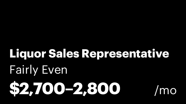 Liquor Sales Representative