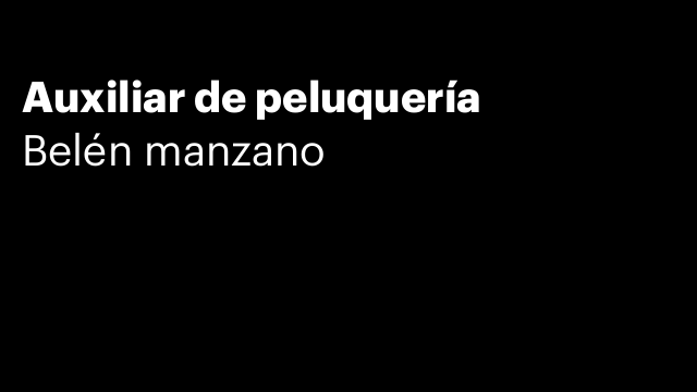 Auxiliar de peluquería