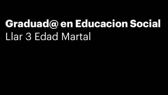Graduad@ en Educacion Social